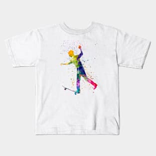 Man skateboard in watercolor Kids T-Shirt